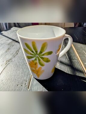 Vintage Crate and Barrel Westwood Mug Floral Leaves Artistic Retro Fairycore